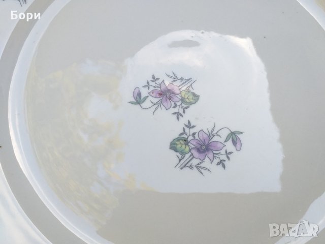 Български порцелан плато кръгло , снимка 2 - Чинии - 34941697