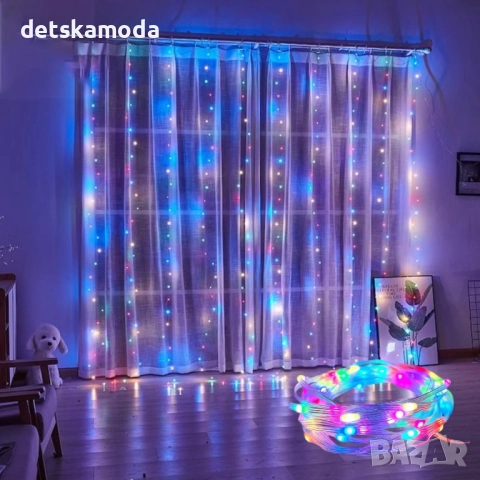 Коледна светеща завеса , снимка 1