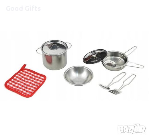 Комплект Детски реалистични готварски съдове, Метални, снимка 9 - Други - 42876226