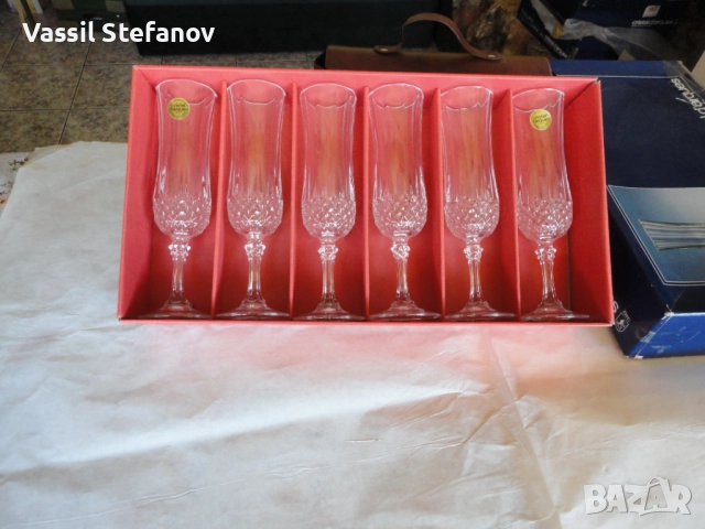 Кристални чаши  Френски оргинал, снимка 8 - Сервизи - 52529902