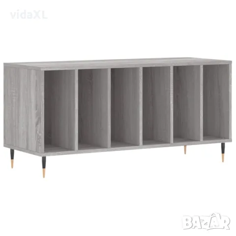 vidaXL Шкаф за винилови плочи сив сонома 100x38x48 см инженерно дърво