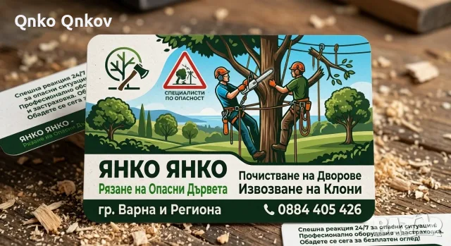 Рязане на опасни дървета варна