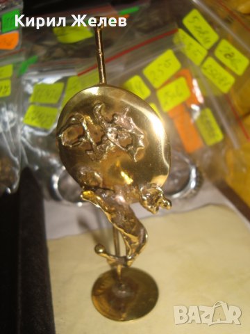 АРТ МАЛКА ПЛАСТИКА МЕСИНГ РЪЧНА ХУДОЖЕСТВЕНА РАБОТА 25029, снимка 8 - Статуетки - 34552877