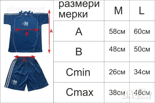 Екип за футбол/ волейбол/ хандбал с номера на гърба к-кт 12 броя синьо и бяло. С номера 2-11,13,14. , снимка 2 - Спортни дрехи, екипи - 37568349