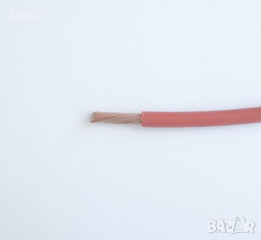 Проводник едножилен червен ПВ А2 1x10mm2, снимка 1