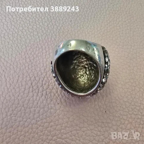 Сребърен пръстен с кристали 925, снимка 2 - Пръстени - 49312982