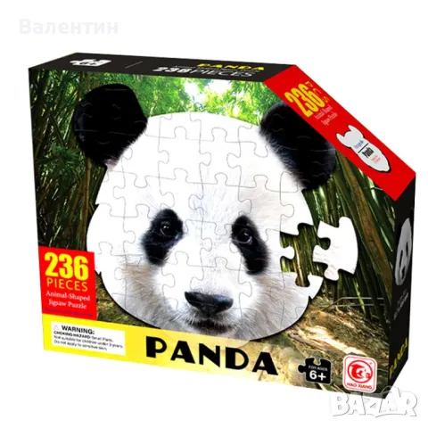 Пъзел Панда - 236 елемента - с нестандартни елементи