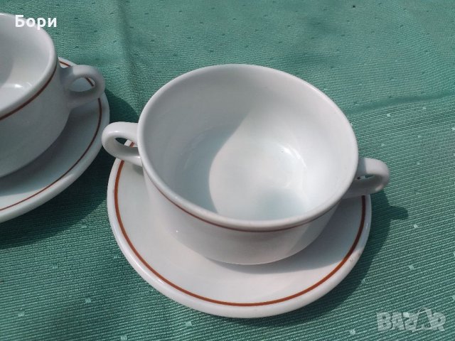 Порцеланови купи с чинийки, снимка 4 - Чинии - 33960999