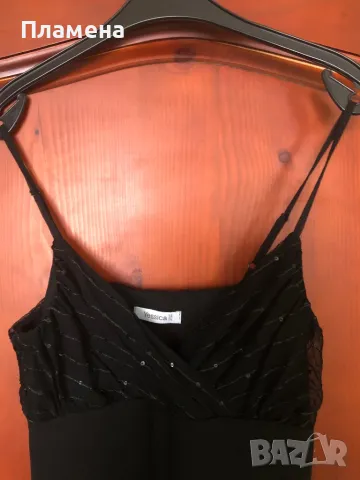 Черна много официална рокля с презрамки и пайети М , снимка 2 - Рокли - 47869925