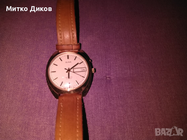 Slava 27 jewels automatic часовник Слава автоматик 5Au-златно покритие работи точно като нов от соца, снимка 5 - Мъжки - 44560128