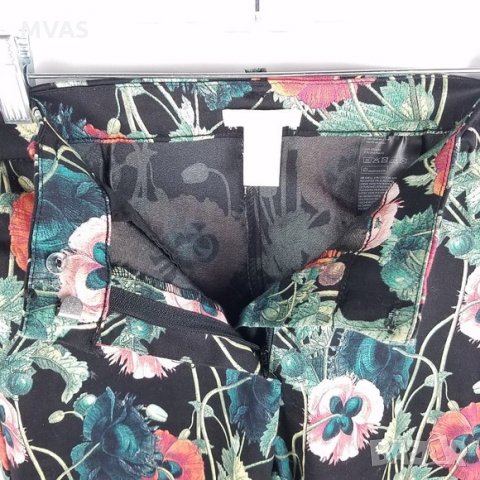 Нов - 25% панталон H&M с макове 40 размер, снимка 6 - Панталони - 32087959