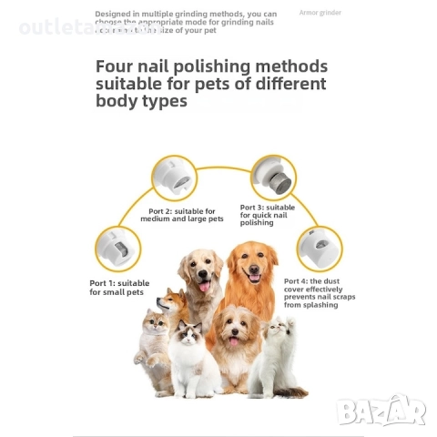 Електрически тример за нокти за животни, снимка 5 - За котки - 52752675