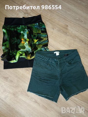 Сет потник и къси дънкови панталони H&M размер S , снимка 2 - Къси панталони и бермуди - 37749351