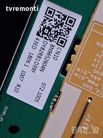 Захранване BA43FA130 за 43-инчов телевизор Samsung Модел UE43AU7172U, с дисплей CY-BA043HGER1V, снимка 5 - Части и Платки - 52016356