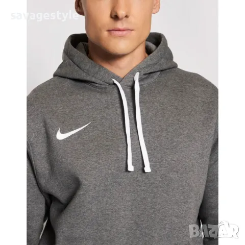 Мъжко горнище NIKE Park 20 Fleece Hoodie Dark Grey, снимка 3 - Спортни дрехи, екипи - 47602934