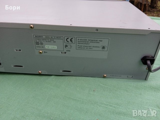 SONY TC-WE475  STEREO CASSETTE DECK  Дек, снимка 10 - Декове - 35118050