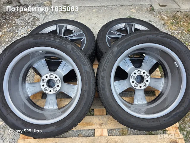 Лети джанти 17ки 5х112 Mercedes + зимни гуми 225/50/17 Bridgestone, снимка 9 - Гуми и джанти - 55830676