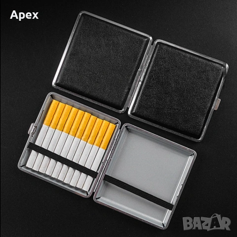 Кожена Табакера за Цигари 80мм 100мм Slim.Луксозни Табакери за Цигари. Подарък за Пушачи.Кейс Цигари, снимка 5 - Табакери - 54169670