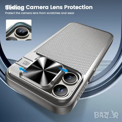 HWeggo калъф за iPhone 15 Pro Max 6.7", магнитен, съвместим с MagSafe и Slide, капак за камерата, снимка 4 - Калъфи, кейсове - 49893785