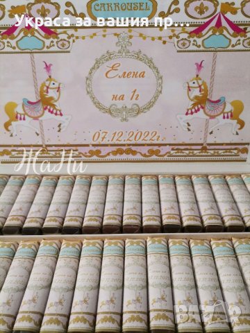 Бонбони за почерпка на бебешка погача, прощъпулник, рожден ден, кръщене , снимка 2 - Други - 39322148