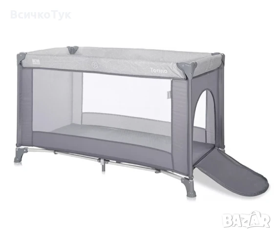 ✨Детска кошара LORELLI TORINO ,Сив , снимка 2 - Кошарки - 51154674