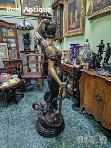 Страхотна огромна бронзова фигура статуетка Темида , снимка 7 - Статуетки - 49103609