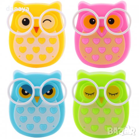 530 Детска нощна лед лампа за контакт Бухалче лампа за стена с копче 1W, снимка 14 - Друга електроника - 32119291