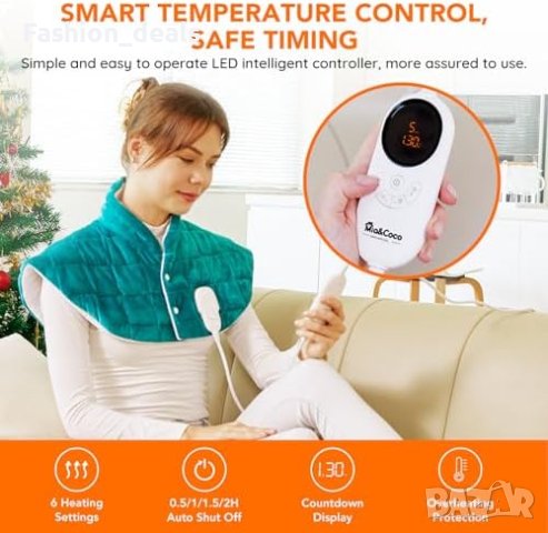 Нова Електрическа Топлинна яка за Гръб и Врат с Карбонови Влакна 57x58см, снимка 6 - Други - 42776143