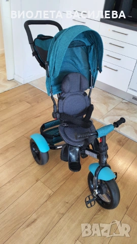 Триколка Lorelli - Neo, Green Luxe, с въздушни гуми, зелена, снимка 3 - Детски велосипеди, триколки и коли - 54207687