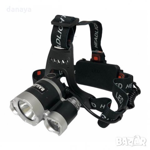 1884 Мощен фенер за глава челник 1 CREE T6 + 2 CREE T6, снимка 2 - Къмпинг осветление - 31506124