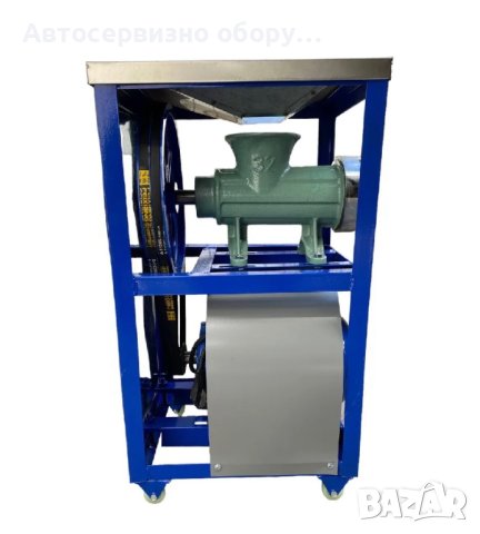 Префесионална чугунена месомелачка №32 с двоен ремък и неръждаем плот, снимка 4 - Други инструменти - 42867045