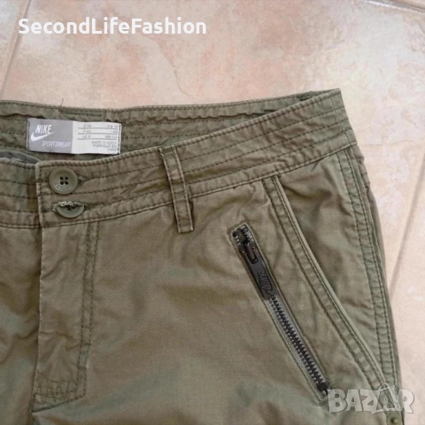 Дамски къси панталони Nike Sportswear, цвят каки, ​​размер US-M, снимка 3 - Панталони - 52497494