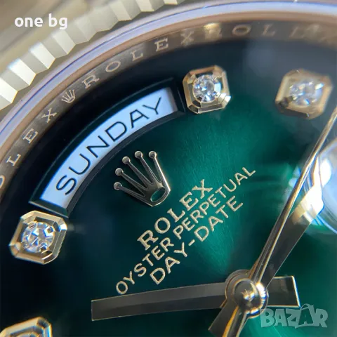 Rolex Day Date President Gold Green , снимка 6 - Луксозни - 50261048