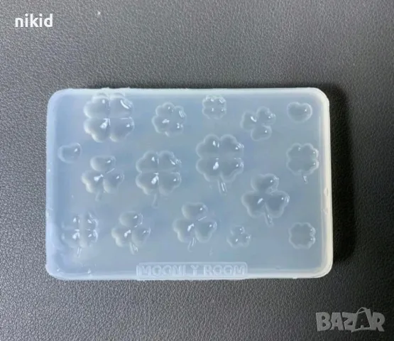 Мини детелини детелина силиконов молд форма фондан смола шоколад, снимка 2 - Форми - 48996327