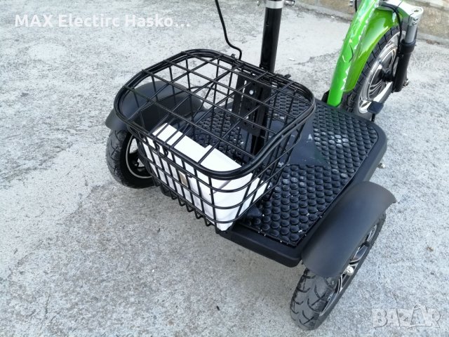 Ел. триколка A3 750W GREEN с цяла табла (ПРЕДНО ПРЕДАВАНЕ), снимка 4 - Мотоциклети и мототехника - 30817915