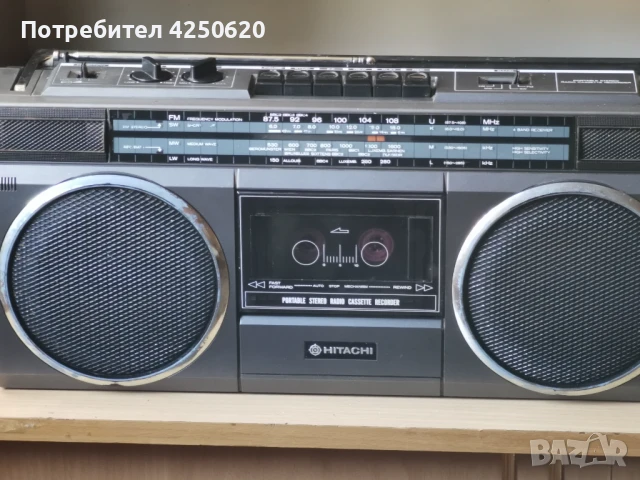 Стар ретро касетофон  Hitachi,Всичко си работи, снимка 1