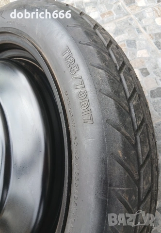 Резервна гума патерица 17 цола 5х114.3 60.1мм Toyota Auris Avensis Rav4 Тойота 5x114.3 120 евро, снимка 3 - Гуми и джанти - 54163236