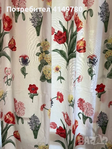 Завеси с рози - 2 шт