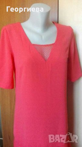 Прелестна рокля цвят корал👗🍀S/M,M👗🍀арт.2029, снимка 2 - Рокли - 29798116