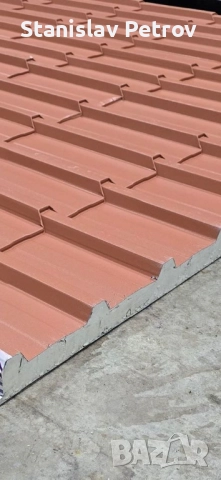 Промоция!!! Покривен панел 4см. 5ребра антрацит 7016, снимка 3 - Ремонти на покриви - 43866074