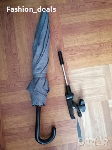 Нов Универсален черен чадър 73 см за детска количка 50+ UV защита бебе, снимка 7 - Други - 40381178