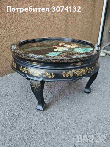 Оргинална ръчно изработена Китайска холна маса със седеф