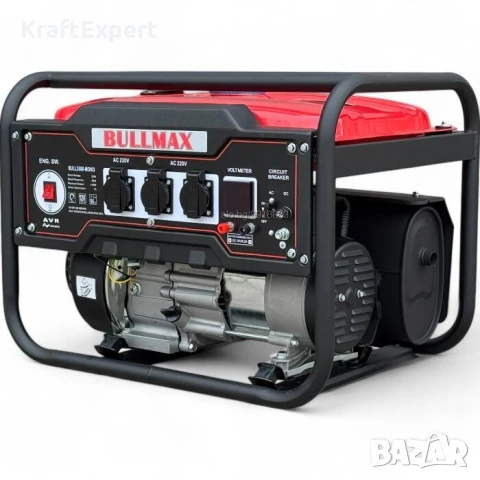 Генератор за ток Bullmax 3.5KW, 40кг, GXI 360 Двигател,AVR, Меден Ротор и Статор, Ръчен Старт