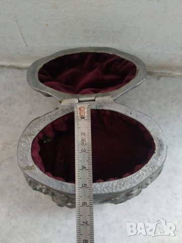 стара метала кутия за бижута арт деко, снимка 4 - Други ценни предмети - 37651409