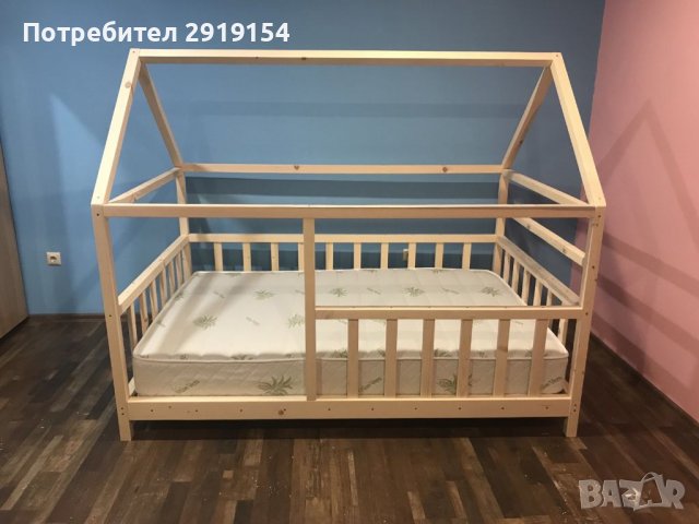 Детско легло тип къщичка, снимка 5 - Бебешки легла и матраци - 37087321