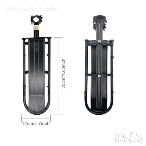 Багажник за велосипед Mercado Trade, Алиминий, Черен, снимка 3 - Аксесоари за велосипеди - 49882099