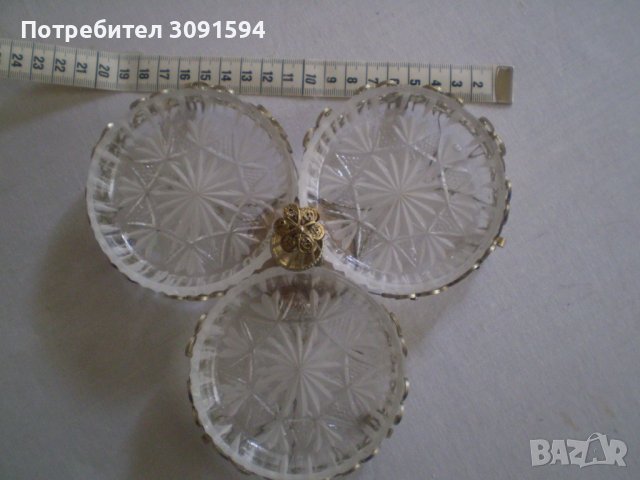 метал с кристал фруктиера за ядки локум, снимка 7 - Антикварни и старинни предмети - 37190899