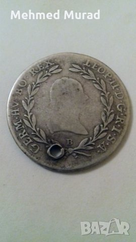 Сребърна монета 20 кройцера 1792 В, снимка 2 - Нумизматика и бонистика - 30029911