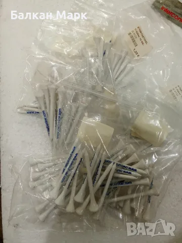 Лот 10 пакета x 10 бр.дървени тийчета за голф (70 мм),golf tees-внос от Германия