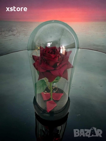 Красива осветена роза в стъкленица с красива подаръчна кутия, снимка 11 - Подаръци за жени - 52793829